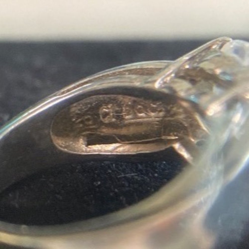Ring Heart CZ Cubic Zirconia Size 4 Faceted Vintage Jewelry Sterling Silver Stam - Picture 16 of 16